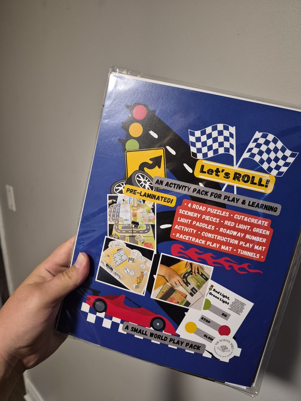 NEW The School Shed Let's ROLL! A Car Themed Small World Play Pack Activity Pack